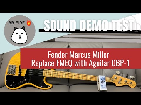 Fender Japan Marcus Miller Jazz Bass replace FMEQ with Aguilar OBP-1