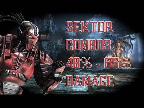 Mortal Kombat 9 - Sektor: Combos 48% - 65% Damage [2016] [60 FPS]