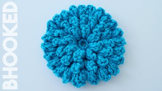 How to Crochet a Flower: Crochet Popcorn Stitch Flower Free Pattern