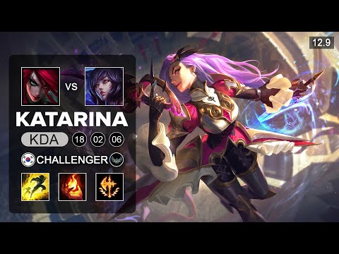 KatEvolved Katarina vs Ahri Mid - KR Challenger - Patch 12.9 Season 12