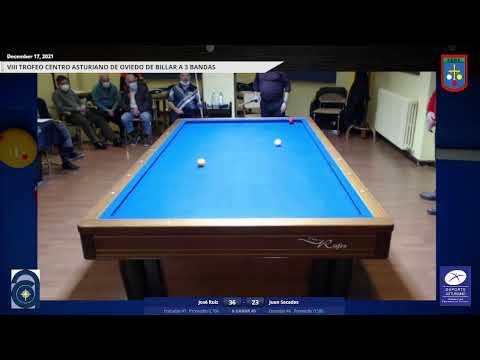 FINAL VIII TROFEO CENTRO ASTURIANO DE OVIEDO DE BILLAR A 3 BANDAS