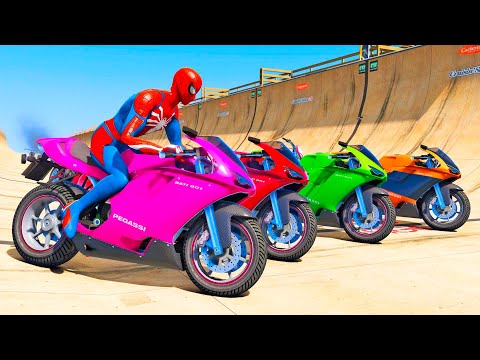 HOMEM ARANHA E AMIGOS SALTO COM MOTO! MOTOS COM SPIDERMAN - IR GAMES