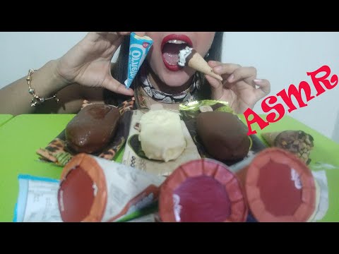 ASMR Ice cream Magnum+Cornetto mini/No Talking Eating Sounds-Hestye Rahayu ASMR