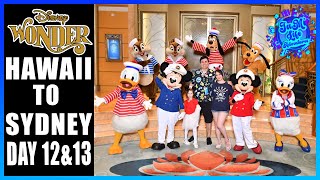 Disney Wonder Hawaii to Sydney Day 12 & 13: Group Sailor Meet & Great & Our Drawings Come to Life!