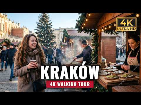 ULTIMATE Winter Experience in Poland ❄️🎄 City Walk in Kraków – 4K Walking Tour