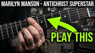 Marilyn Manson - Antichrist Superstar - Guitar Lesson by Mike Gross - How to play
