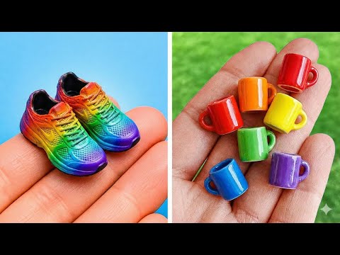 MINI RAINBOW SCHOOL SUPPLIES! 🎒 Too Cute To Use! 📏