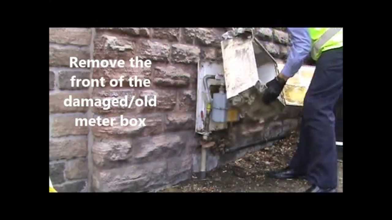 Replacing a damaged/old Mitras MK2 surface mounted gas meter box
