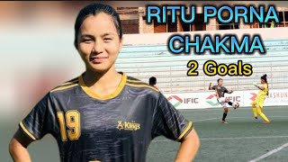 ঋত পর ণ র দ ই গ ল Ritu Porna Chakma goals Women s Football League Mp4 3GP & Mp3
