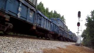 preview picture of video 'CSX Train with #468 and #295 Eastbound at Bogart, GA.'