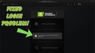 👍Nvidia GeForce Experience Login Error | How To Fix Easily