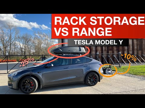 Tesla Model Y - Roof Rack vs Cargo Rack Impact on Range