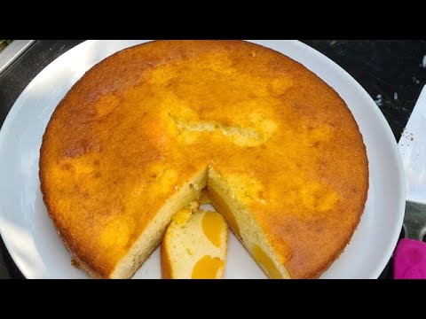 Excellente recette de gâteau moelleux aux pèches ✔ (recette économique) ✔
