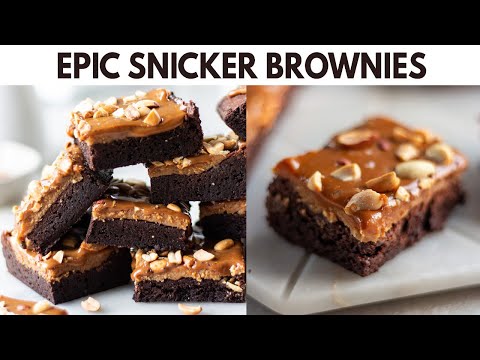 EPIC SNICKER BROWNIES| Salted Caramel, Peanut Butter Brownies | Eggless option| Bake With Shivesh