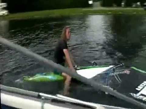 tow-in windsurfing freestyle exercise session for  PWA worldcup