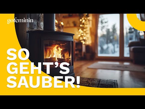 Kaminscheibe reinigen? Probier den Asche-Trick!