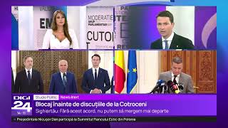 Studio politic. Sighiartău: Trebuie un acord. Fără acesta nu putem să mergem mai departe