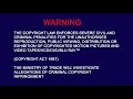 New International Warning Screen DVD Film VCD CD