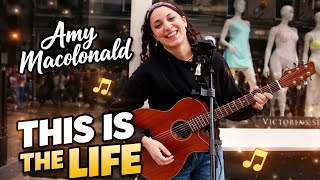 Grafton Street Busker Nelly Sofia performs "This Is The Life" by Amy Macdonald 