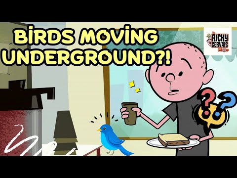 Karl Pilkington Says Birds Are Evolving to Live Underground | The Ricky Gervais Show (XFM)