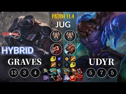 KT HyBriD Graves vs Udyr Jungle - KR Patch 11.4