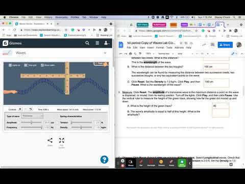 Waves Gizmos Lab Activity A