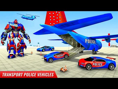 US Police Car Robot Transform: Police Car Robot Transportation Game 2021 - Android Gameplay
