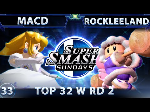 SSS 33 FE MacD (Peach) Vs. Rockleeland (Ice Climbers) SSBM - Top 32 RD 2 - Smash Melee