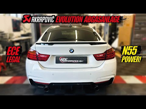 AKRAPOVIC EVOLUTION Abgasanlage LEGAL ECE passend für BMW 435i F32 F33 F36 aus Edelstahl