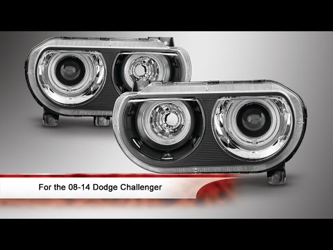 08-14 Dodge Challenger CCFL Halo Projector Headlights
