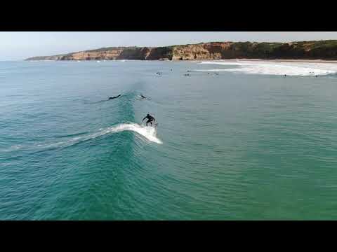 Drone footage of fun wave at Jan Juc