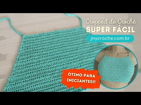 SUPER EASY CROCHET CROPPED TOP FOR BEGINNERS - JNY Crochê