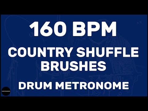 Country Shuffle Brushes | Drum Metronome Loop | 160 BPM
