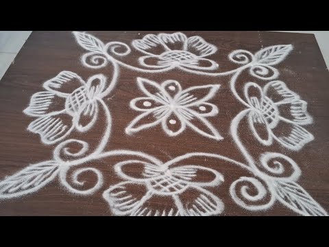 Simple rangoli🌹# designs #daily muggulu #easy kolam# tranding muggulu #Sarayurangoli 