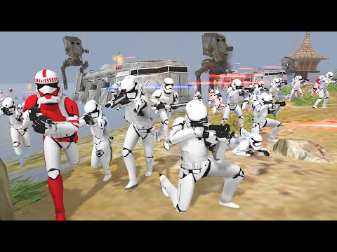 First Order Army D-DAY Beach Invasion! - Men of War: Star Wars Mod Battle Simulator