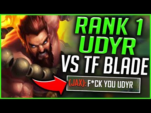 #1 UDYR WORLD VS. TF BLADE! BEST UDYR VS BEST JAX! (INSANE OUTPLAYS!) - League of Legends