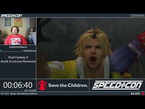 Final Fantasy X - Any% (Cutscene Remover) by HabKeineName | SpeedConline 2022