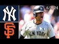 New York Yankees @ San Francisco Giants | Game Highlights | 6/2/24