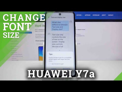 How to Change Font Size on HUAWEI Y7a – Font Settings