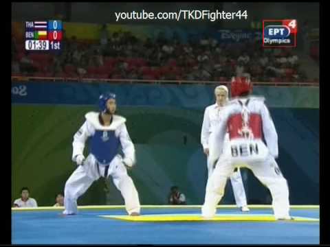 Taekwondo Beijing Olympic Games 2008 Men -58 Kg Ben vs Thailand Part 1