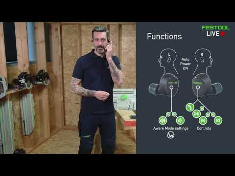 Festool LIVE🔴[FR] Nouvelle scie sabre sans fil RSC 18 et protection auditive Bluetooth® GHS 25 I