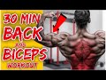 30 MIN BIG BACK AND MASSIVE BICEPS WORKOUT (ONE DUMBBELL) - FOLLOW ALONG #howtobuildmuscleathome