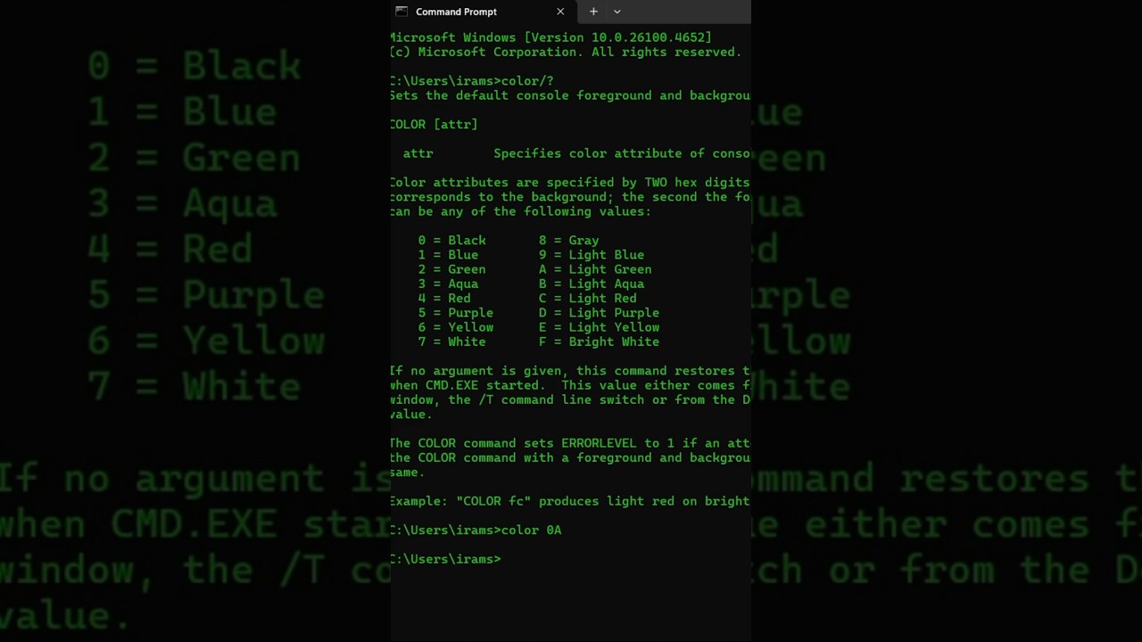 Make Your CMD Look Like a Hacker | Change CMD Color & Background (Easy CMD Tricks) #viral #trending