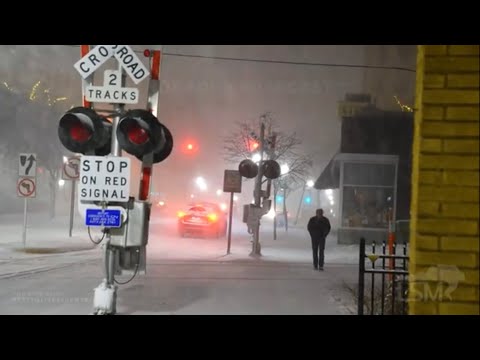 02-04-2021 Detroit, MI - Intense Whiteout Conditions From Heavy Snow - Rapid Accumulation