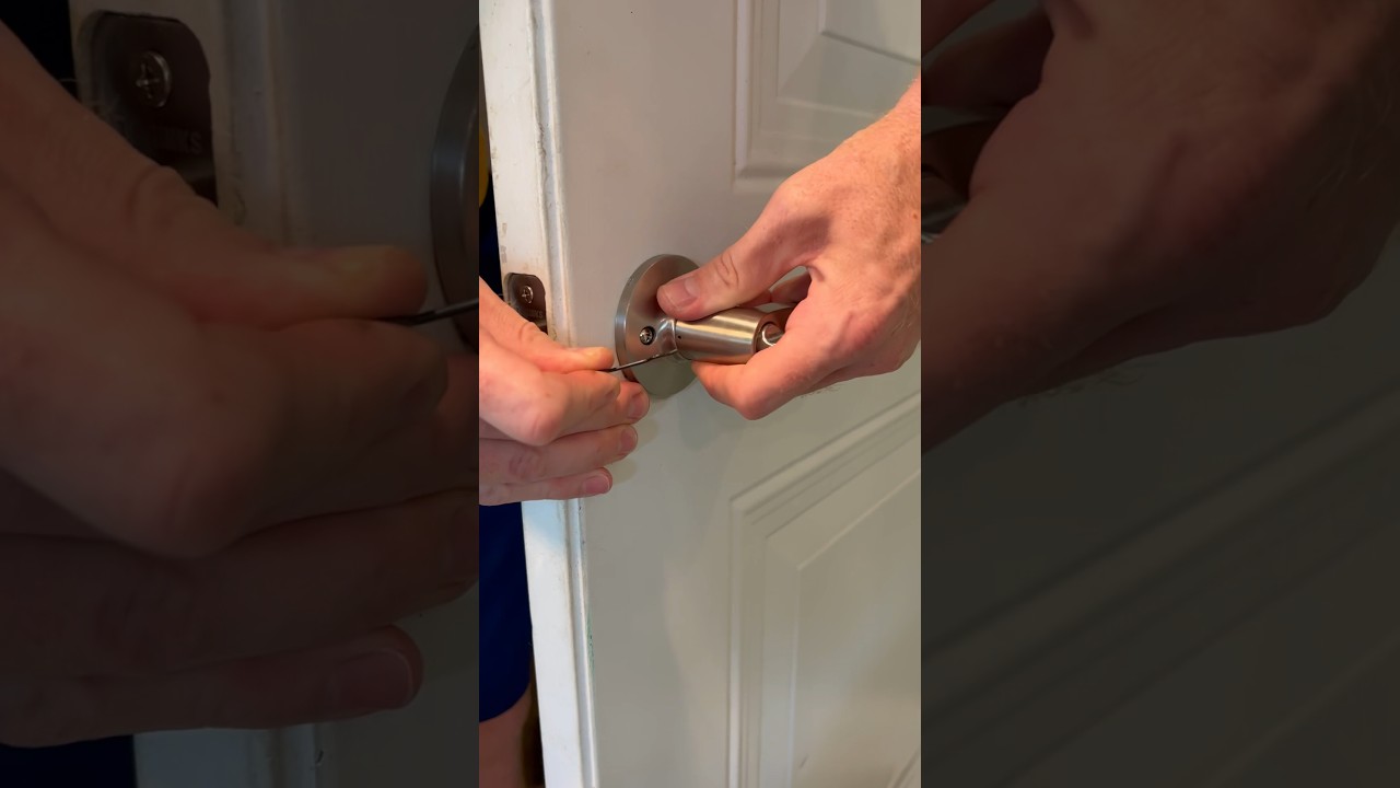 Did you know you can adjust the direction your door handles point? #homehacks #homerepair