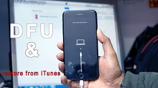 How to Reset iphone 7 plus & restore from itunes | New IOS | DFU Mode