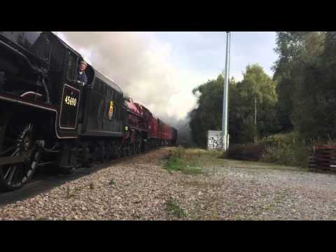 Pair of jubilees 45690 Leander and 45699 Galatea 5Z49 York nrm - Carnforth