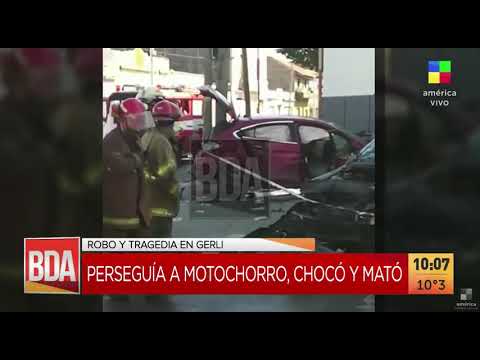 Accidente en Gerli: perseguía a un motochorro, embistió a un auto y mató a un automovilista -parte 2