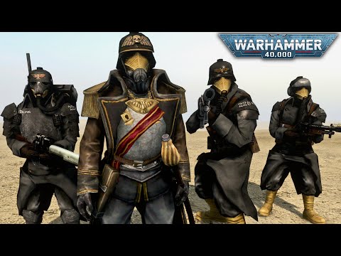 WARHAMMER 40K MASSIVE BATTLE - Death Korps of Krieg vs Tau Empire | Ultimate 40K Mod (4K)
