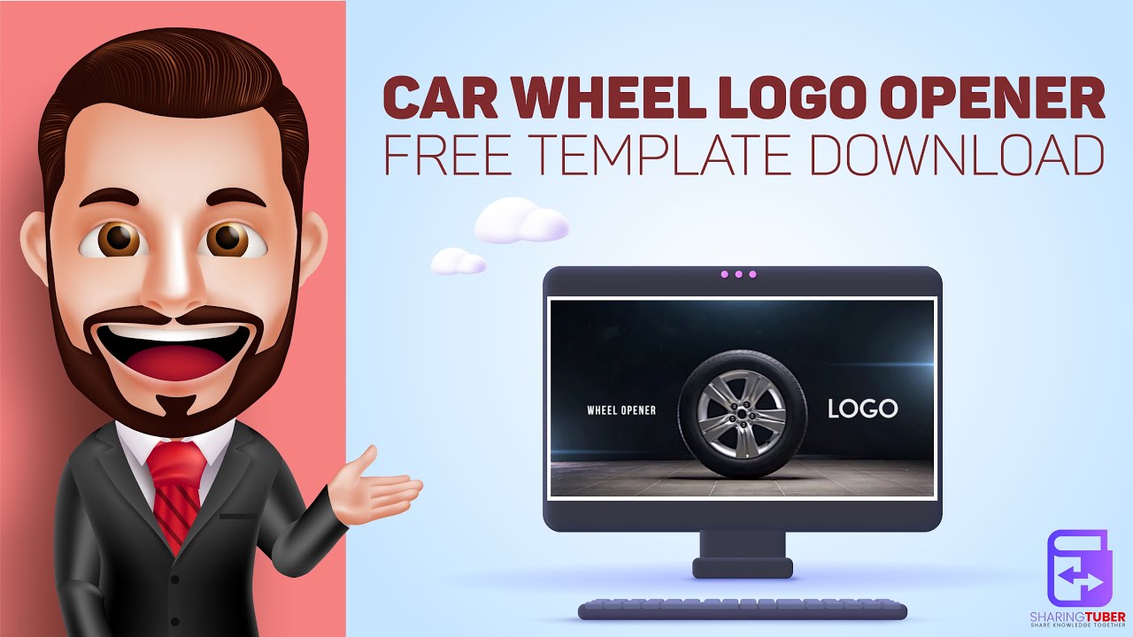 How to create car wheel logo opener with the free template download after effects